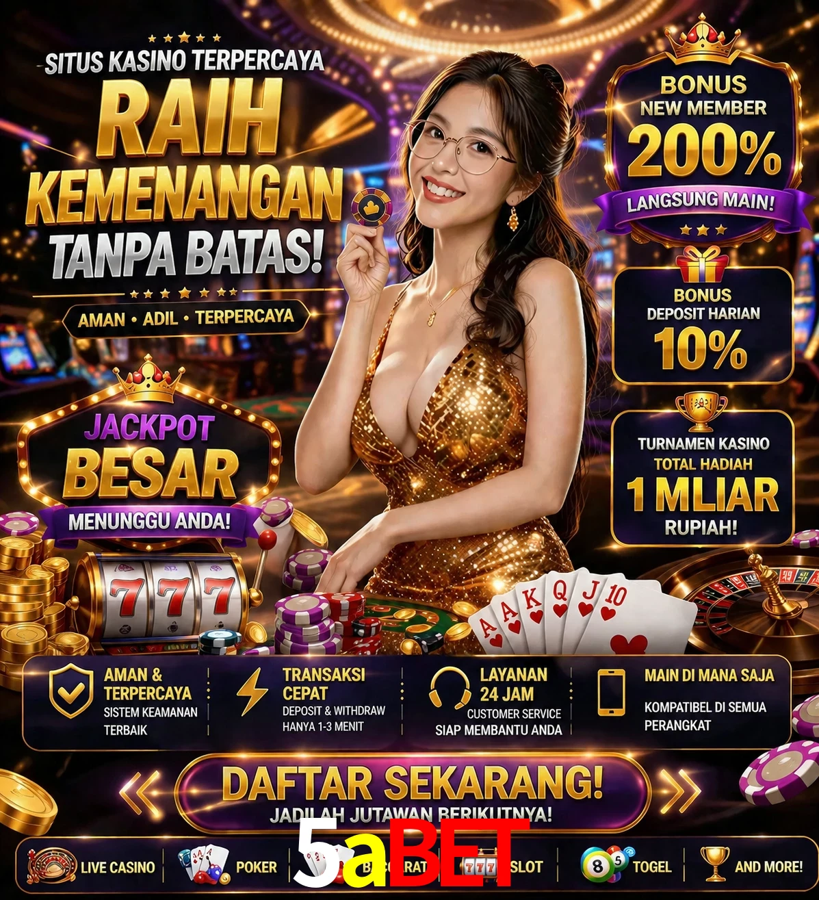 Roleta e blackjack 5abet